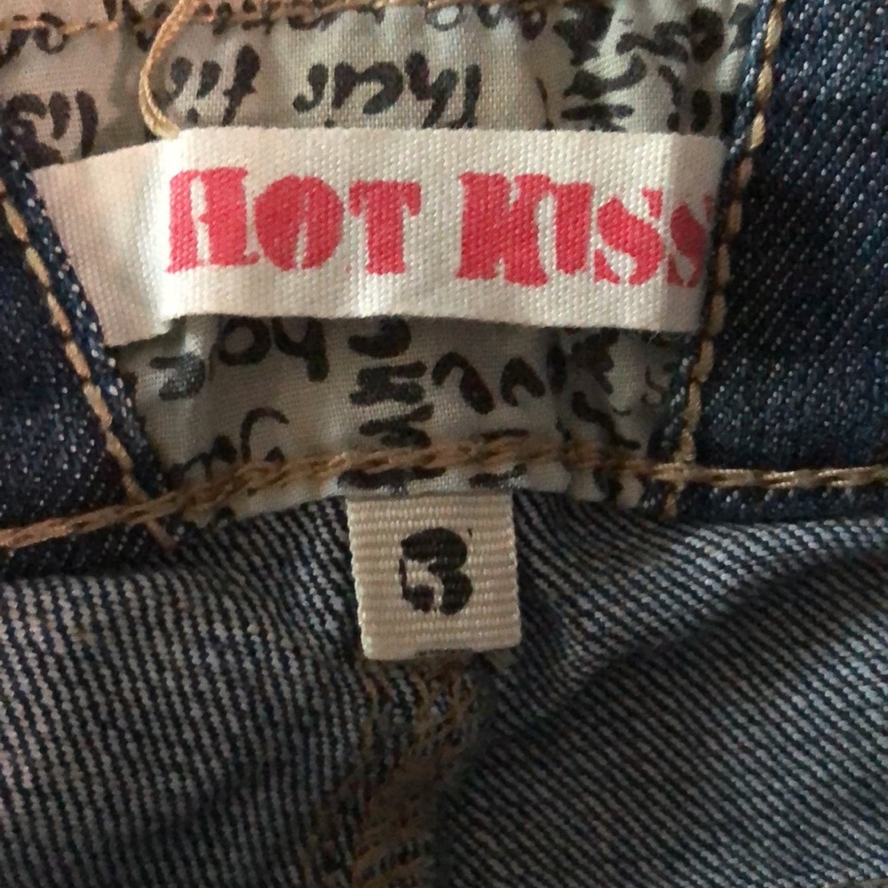 Hot Kiss Bib Overall Jean Y2K Ava SZ 3 Denim - Picture 9 of 10